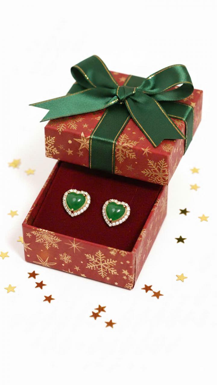 Green Heart Studs